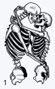 1 Couple De Squelettes, Gravure Laser, Jp Laser Art.com