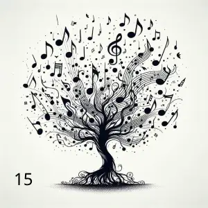 15 Déco, Arbre Musique, Gravure Laser, Jp Laser Art.com