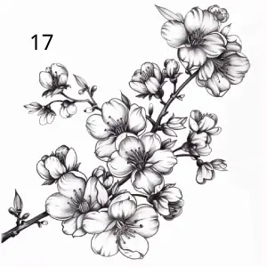 17 Fleur De Cerisier, Déco, Gravure Laser, Jp Laser Art.com