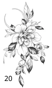 20 Fleurs, Déco, Gravure Laser, Jp Laser Art.com