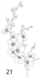 21 Fleur De Cerisier, Déco, Gravure Laser, Jp Laser Art.com