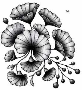 24 Gingko, Déco, Gravure Laser, Jp Laser Art.com