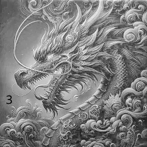 3 Dragon, Gravure Laser, Jp Laser Art.com