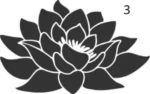 3 Fleur De Nénuphar, Déco, Gravure Laser, Jp Laser Art.com