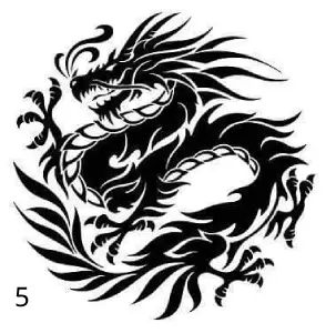5 Dragon, Gravure Laser, Jp Laser Art.com