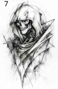 7 Squelette, Dessin, Gravure Laser, Jp Laser Art.com