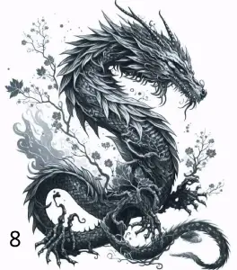 8 Dragon, Gravure Laser, Jp Laser Art.com