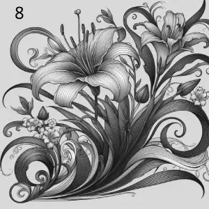 8 Fleur De Lys, Déco, Gravure Laser, Jp Laser Art.com