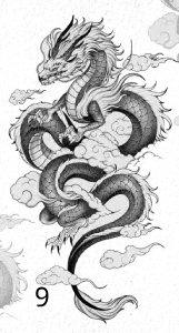 9 Dragon, Gravure Laser, Jp Laser Art.com