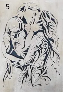 Couple Qui S'embrasse, Déco, Gravure Laser, Jp Laser Art.com