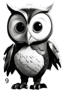 Hibou Style Pixar, Gravure Laser, Jp Laser Art.com (1)