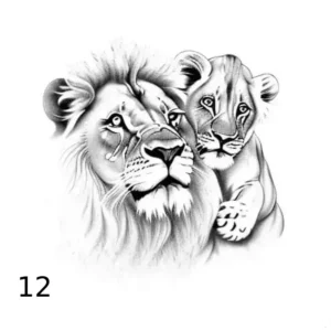 Lion Lionceau, Gravure Laser, Jp Laser Art.com (1)