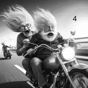 Personnes Agées Sur Moto, Fous De La Moto, Gravure Laser, Jp Laser Art.com