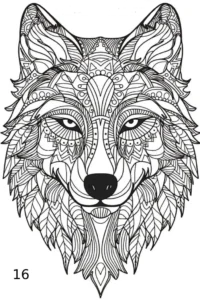 Tete De Loup Dessin,gravure Laser, Jp Laser Art.com (1)