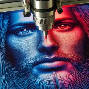 Visage, Gravure Laser, Déco, Jp Laser Art