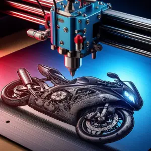 Voiture Moto, Gravure Laser, Déco, Jp Laser Art