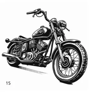 15 Moto, Harley, Déco, Jp Laser Art