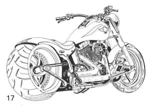 17 Moto, Cruiser, Déco, Jp Laser Art