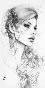 21 Visage, Déco, Jp Laser Art