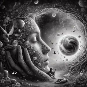 25 Visage Lunaire, Déco, Jp Laser Art