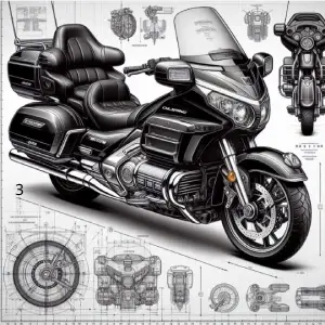 3 Goldwing, Déco, Jp Laser Art