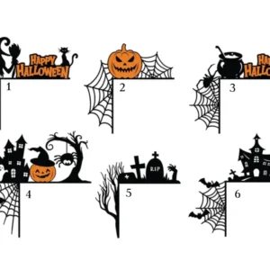 Déco d’Halloween, coins de porte