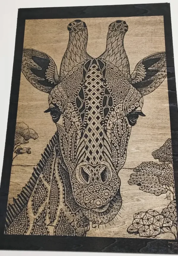 Contreplaqué Peint Gravé Avec Le Motif De Votre Choix, Jp Laser Art