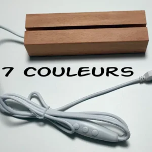 Socle LED en bois personnalisable