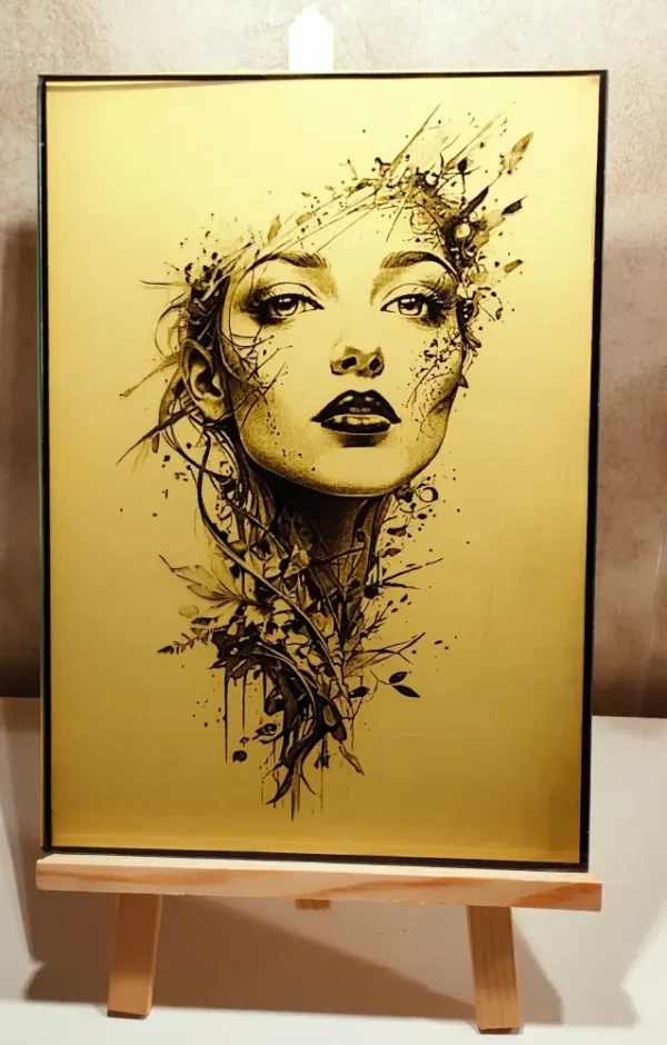 Visage De Femme Gravé Au Laser Sur Verre, Cadeaux Personnalisables, Gravure Laser, Jp Laser Art (4)