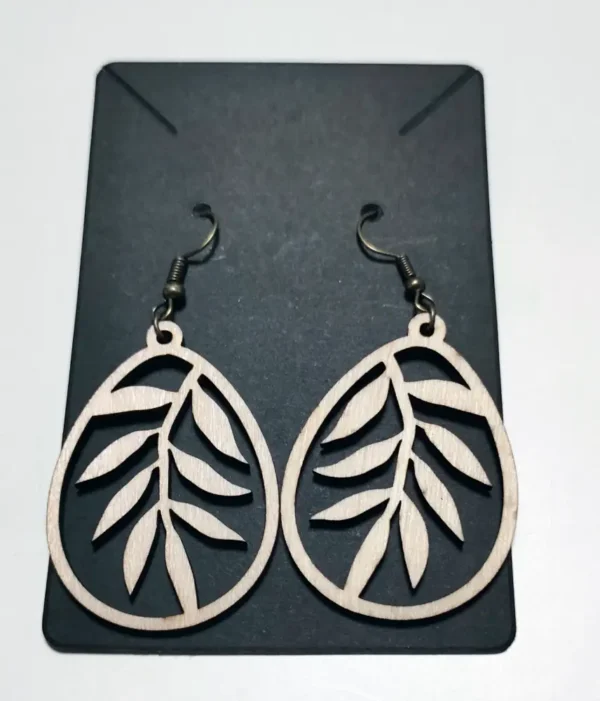 14, Boucles D'oreilles, Boucles D'oreilles En Bois, Boucle D'oreilles Fait Main, Cadeau Fait Main, Gravure Laser, Jp Laser Art