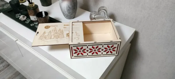 Bn4, Boite De Noel, Boite De Noel Personnalisée, Boite De Noel En Bois, Gravure Laser, Jp Laser Art, 4