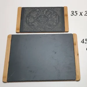 Tablette en ardoise et bambou