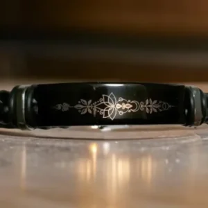 Bracelet en acier inoxydable et cuir