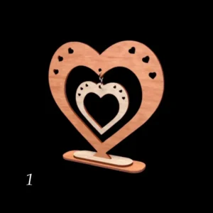 Déco de Saint Valentin, coeur avec socle