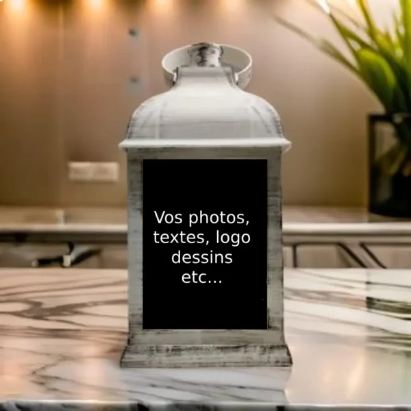 Lanterne, Lanterne Blanche, Lanterne Personnalisée, Cadeau Personnalisable, Jp Laser Art, 6