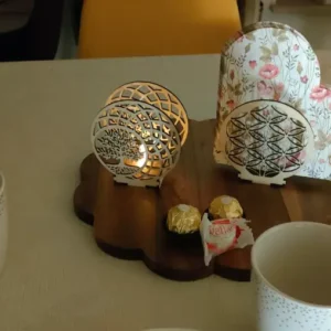 Photophore / porte serviettes