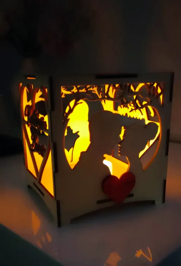 Saint Valentin, Photophore En Bois, Photophore Personnalisé, Cadeau De Saint Valentin Personnalisé, Jp Laser Art, 6