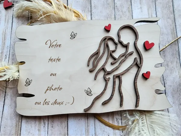 Saint Valentin, Plaquette Décorative, Cadeau Personnalisé, Cadeau De Saint Valentin, Gravure Laser, Jp Laser Art, 1