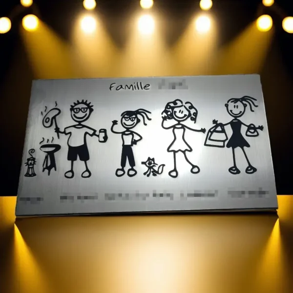 Cadeau Personnalisé, Cadeau Unique, Cadeau Fait Main, Gravure Laser, Gavure Laser Sur Acrylique, Plaque De Boite Aux Lettres, Jp Laser Art