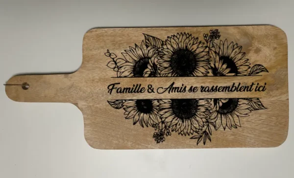 Plancheae Découper Manguier, Planche à Découper Personnalisée, Gravure Laser, Jp Laser Art, 1