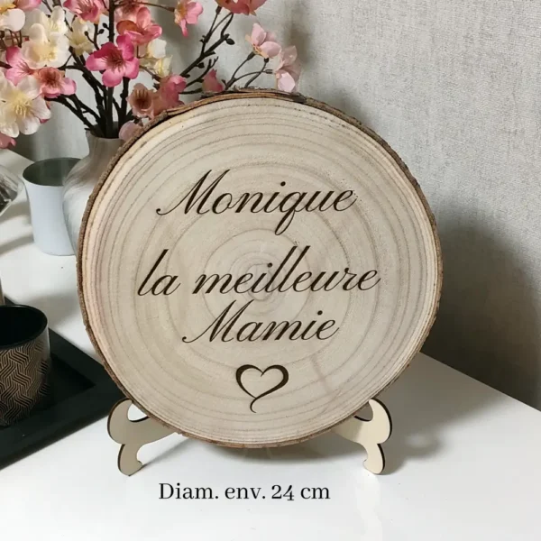 Rondin De Bois Personnalisé, Gravure Sur Rondin De Bois, Cadeau Personnalisé, Gravure Laser, Jp Laser Art, 1