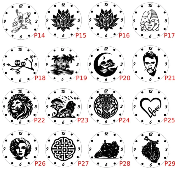 Horloge en bois personnalisée 14 29, jp laser art