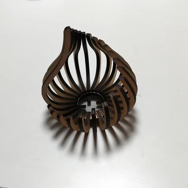 Photophore en bois design, jp laser art, 2
