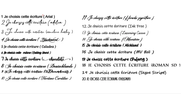Police d ecriture 2