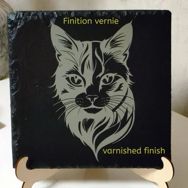 Ardoise chat 20x20, jp laser art, 1