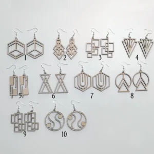 boucles d’oreilles  » Géometrie  » personnalisables