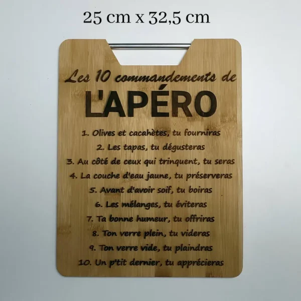 Planche à découper en bambou, planche à découper personnalisée, jp laser art, 3