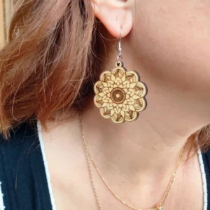 Boucles d’oreilles type mandala « Série 3 »