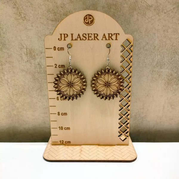 Boucles d oreilles en bois, bijoux mandala, bijoux en bois, boucles d oreilles mandala, jp laser art, 7