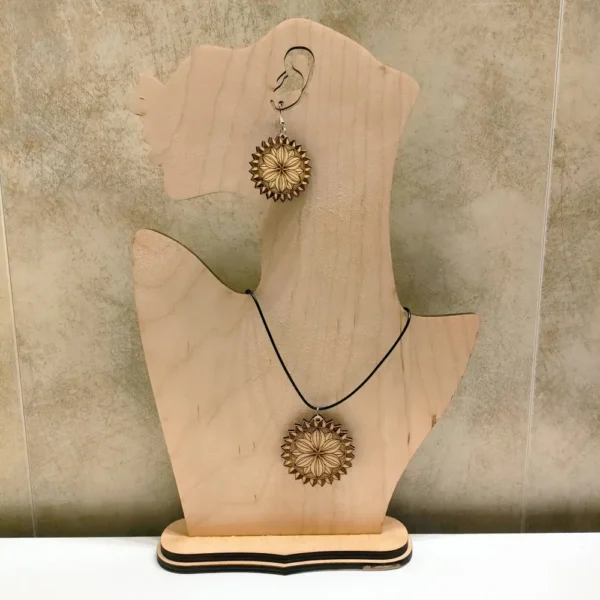 Boucles d oreilles en bois, bijoux mandala, bijoux en bois, boucles d oreilles mandala, jp laser art, 9